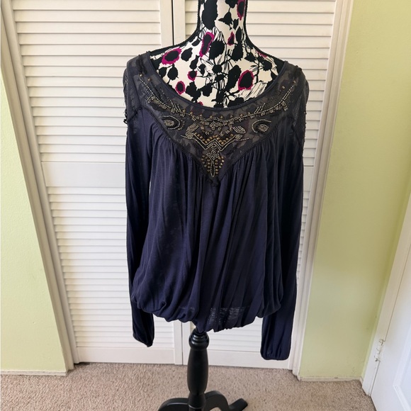 Free People Embellished Blouson Top - Picture 3 of 9